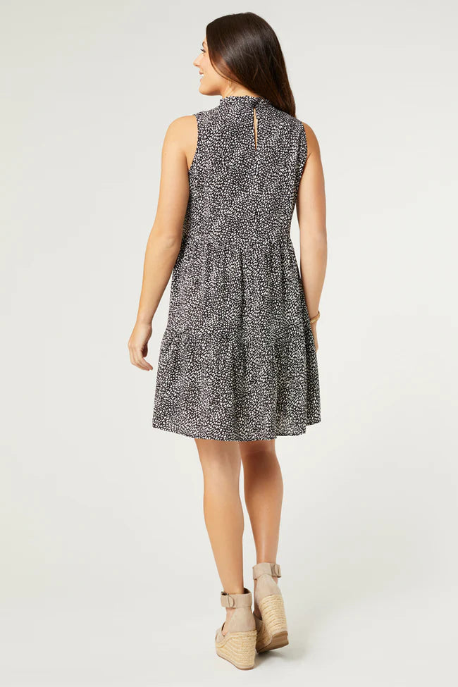 Nori Ruffle Neck Sleeveless Dress