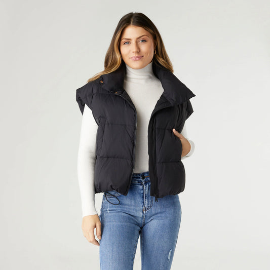 Down Vest with Cinched Bottom