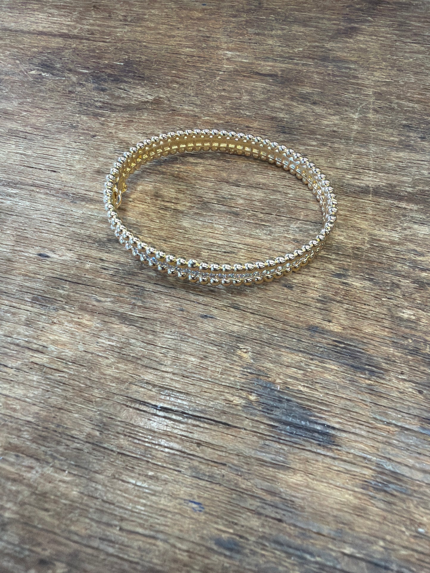 bracelet gold rhinestone center front line