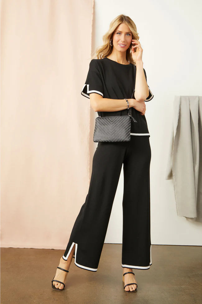 Seine Knit Border Trim Top