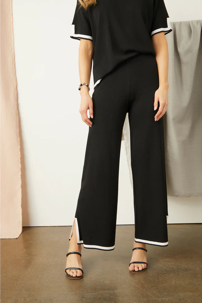Seine Knit Border Trim Top