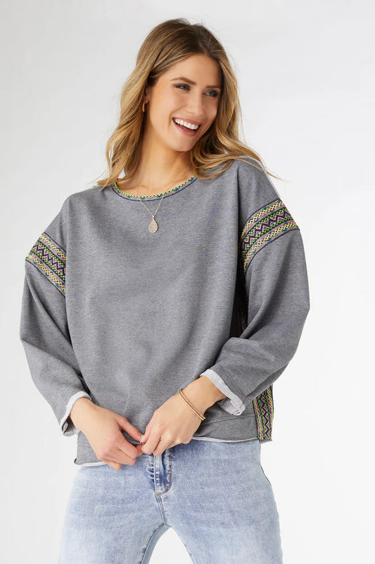 French Terry Crew Neck Sweatshirt