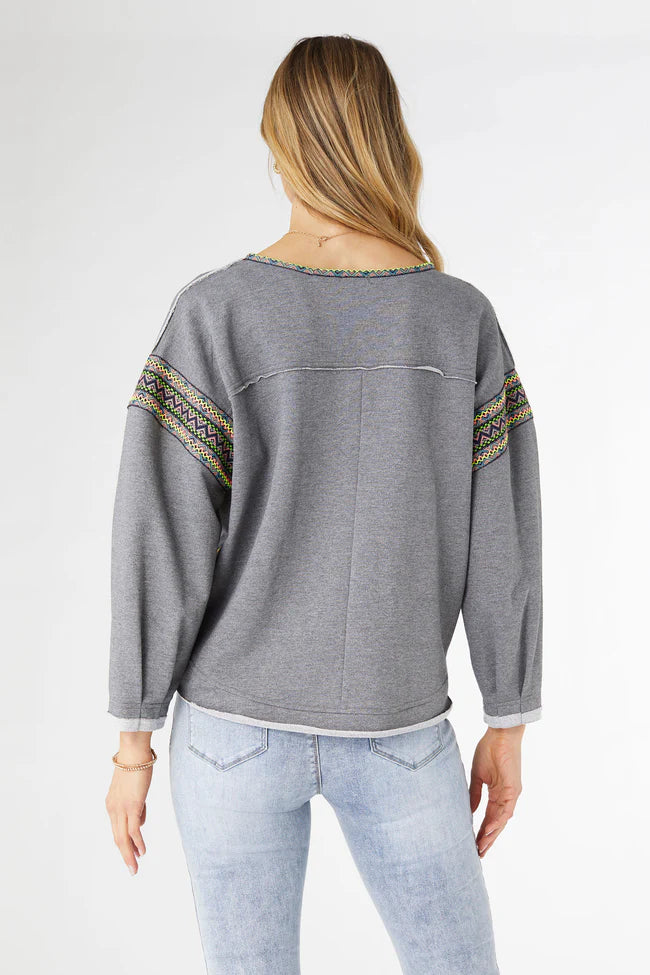 French Terry Crew Neck Sweatshirt