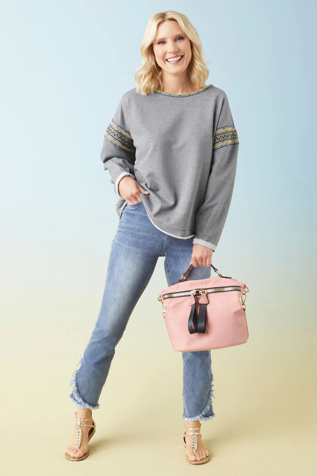 French Terry Crew Neck Sweatshirt