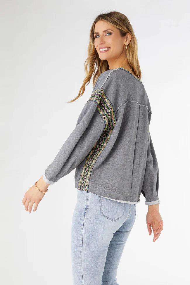 French Terry Crew Neck Sweatshirt