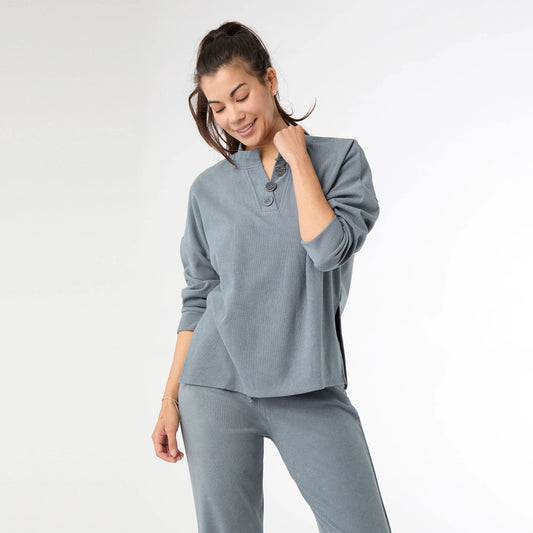 Weekend Brushed Henley Top