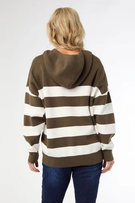 Heavenly-Luxe Stripe Pullover with Hood