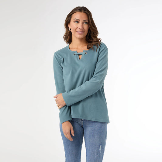 Soft Brushed V-neck Top