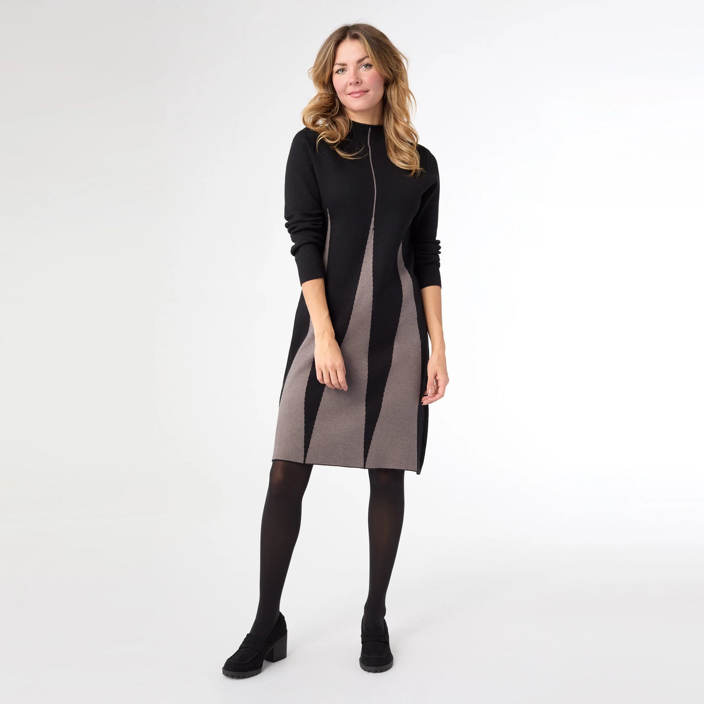 Mock Neck Sweater Dress