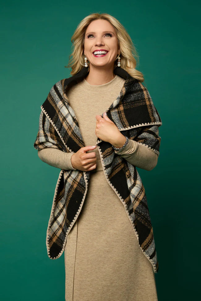 Plaid Triangle Wrap+ Bracelet set