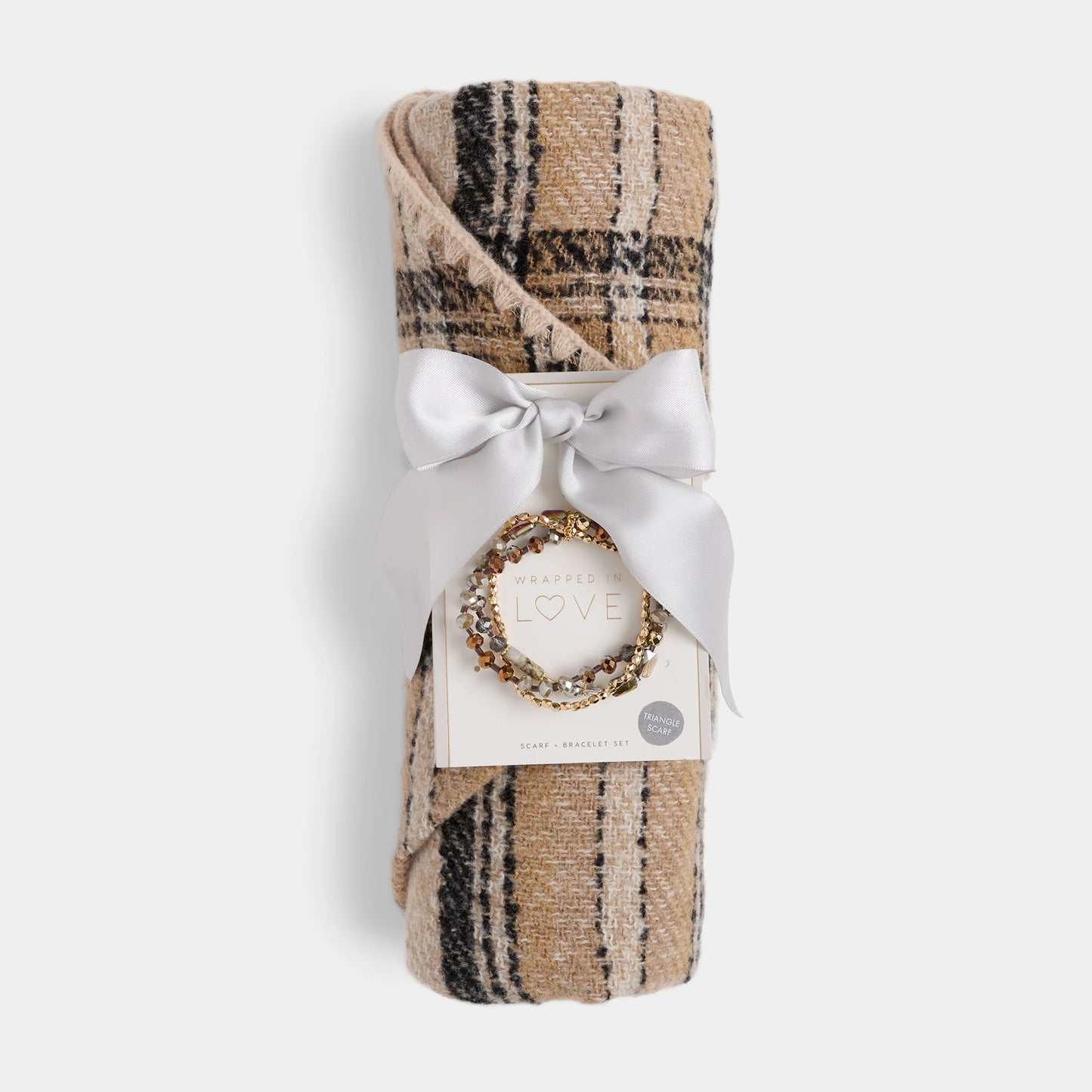 Plaid Triangle Wrap+ Bracelet set