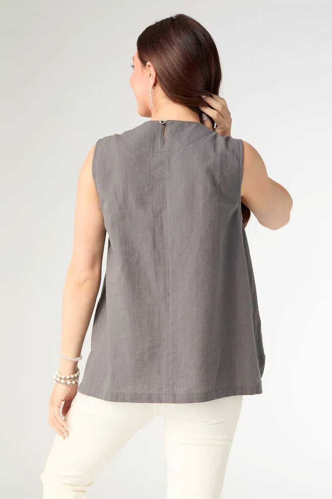 Tank with Floral Embroidery
