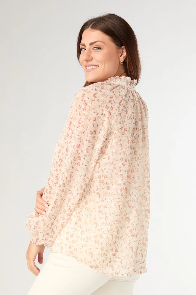 Flowy Chiffon V-Neck Top