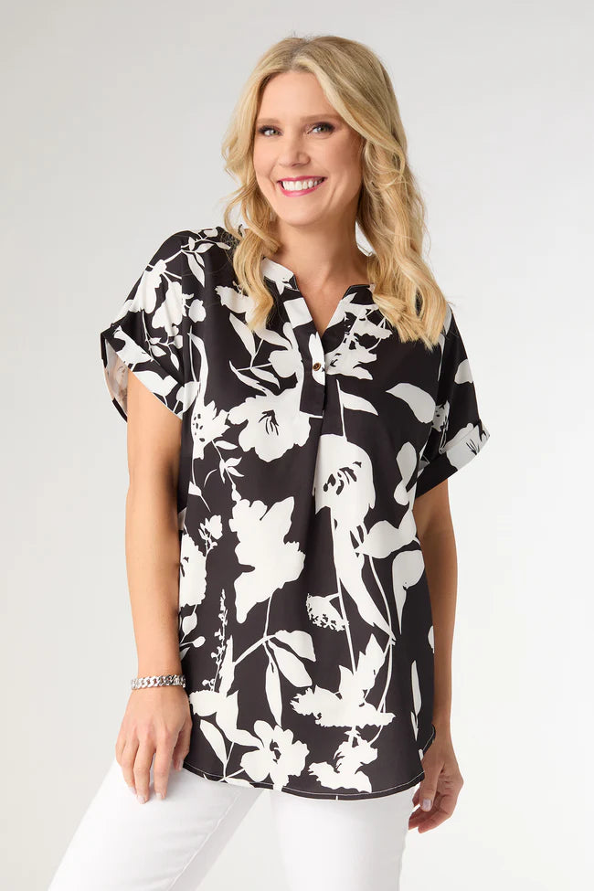 V-Neck Floral Printed Top