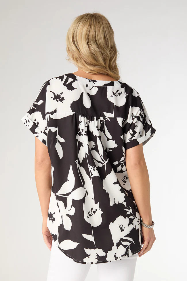 V-Neck Floral Printed Top