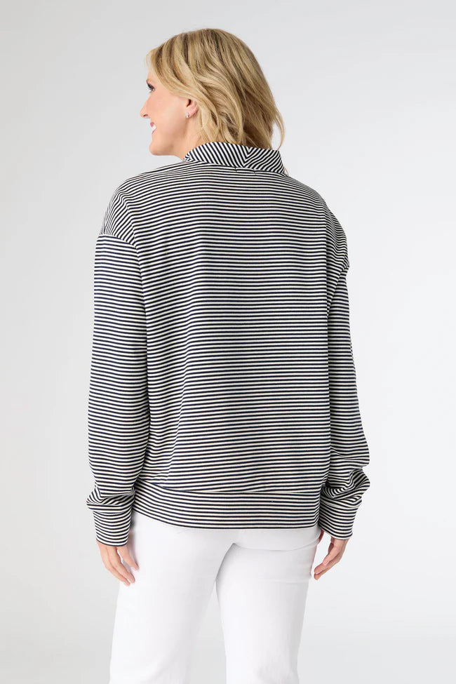 Long Sleeve Tie Neck Pullover