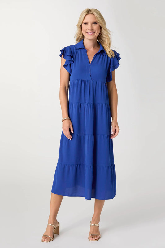 Kendall Flutter Sleeve Maxi Dress