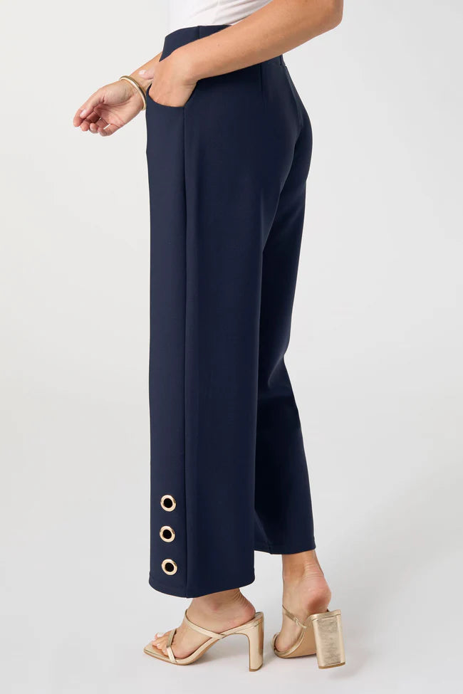 Georgie Wide Leg Crop Pants - Navy or White