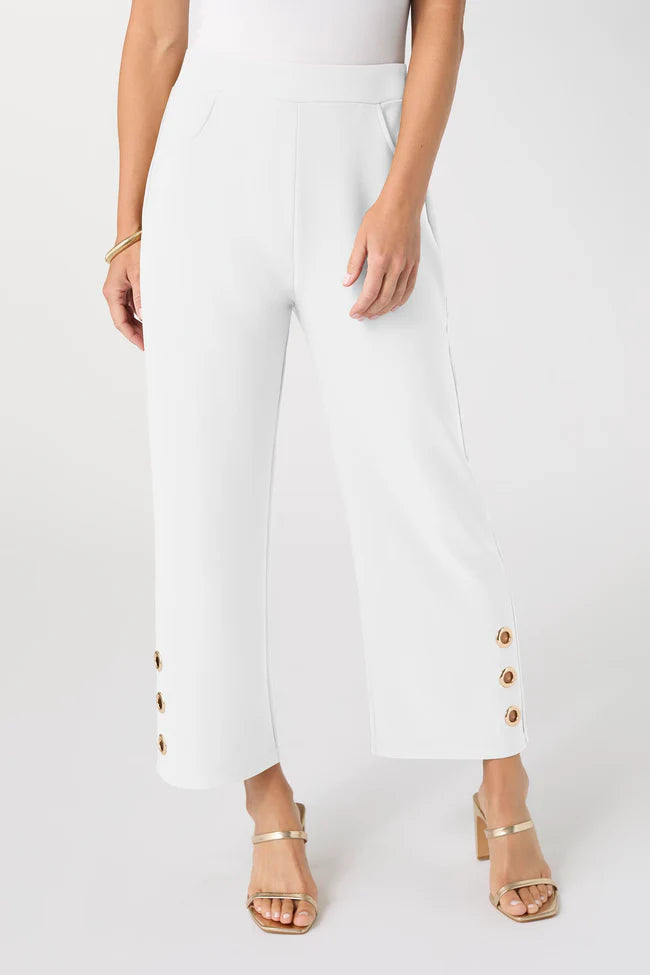 Georgie Wide Leg Crop Pants - Navy or White
