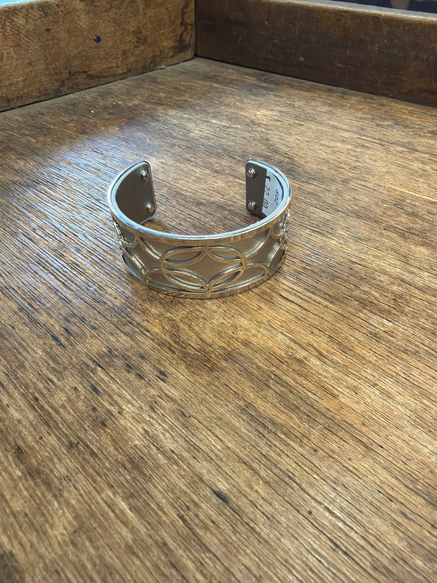 Gray and Silver Cuff Bracelet