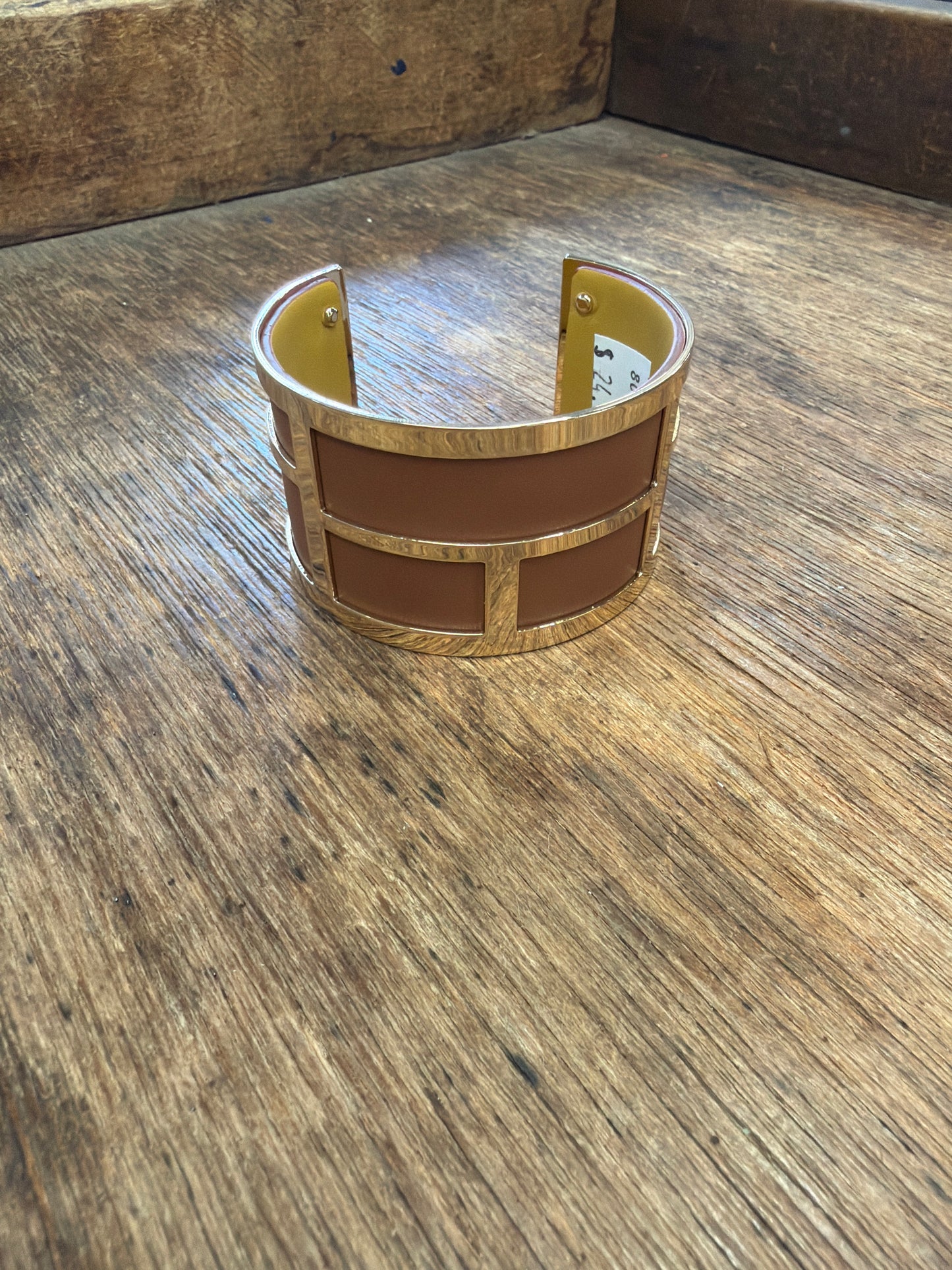 Brown and Gold cuff bracelet