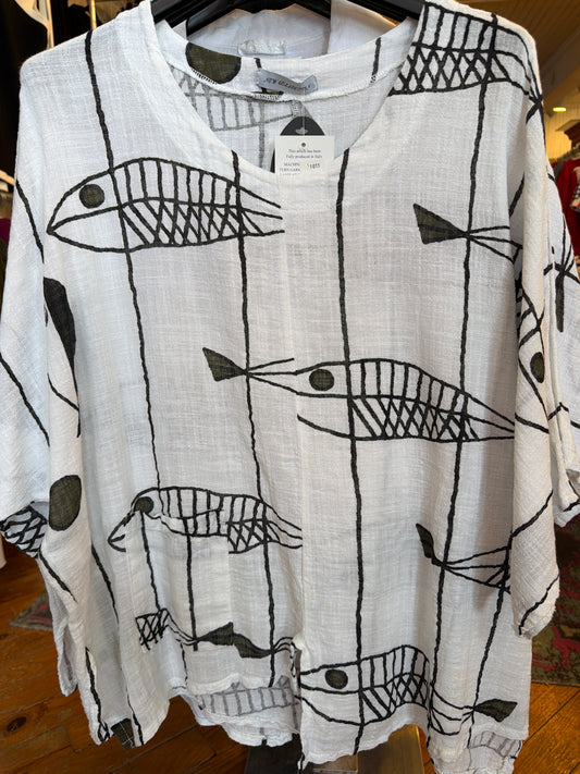 Linen Fish Top