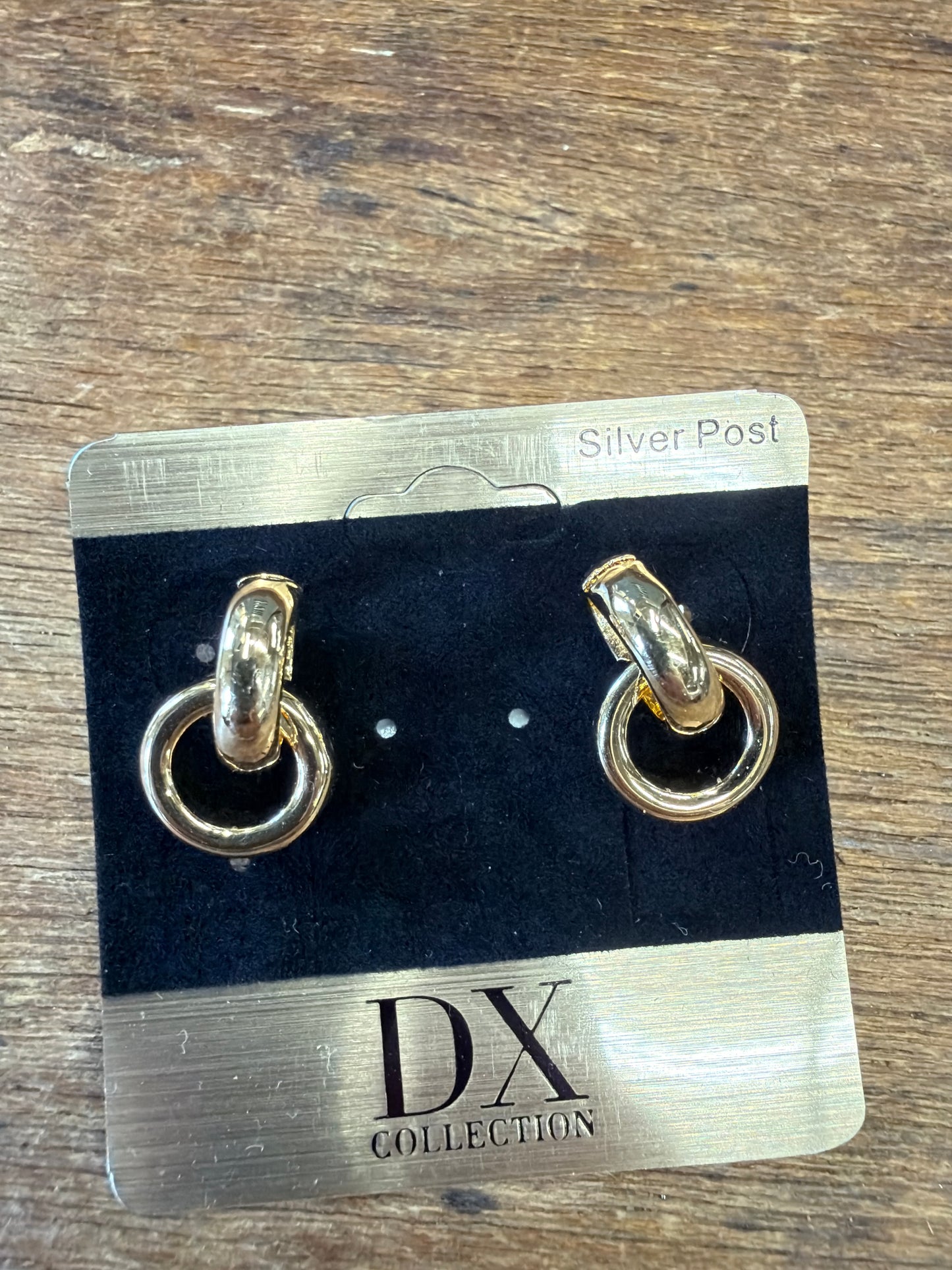 earrings  two gold circles