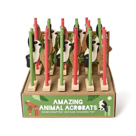 Amazing Animal Acrobats Vintage Wooden Toy