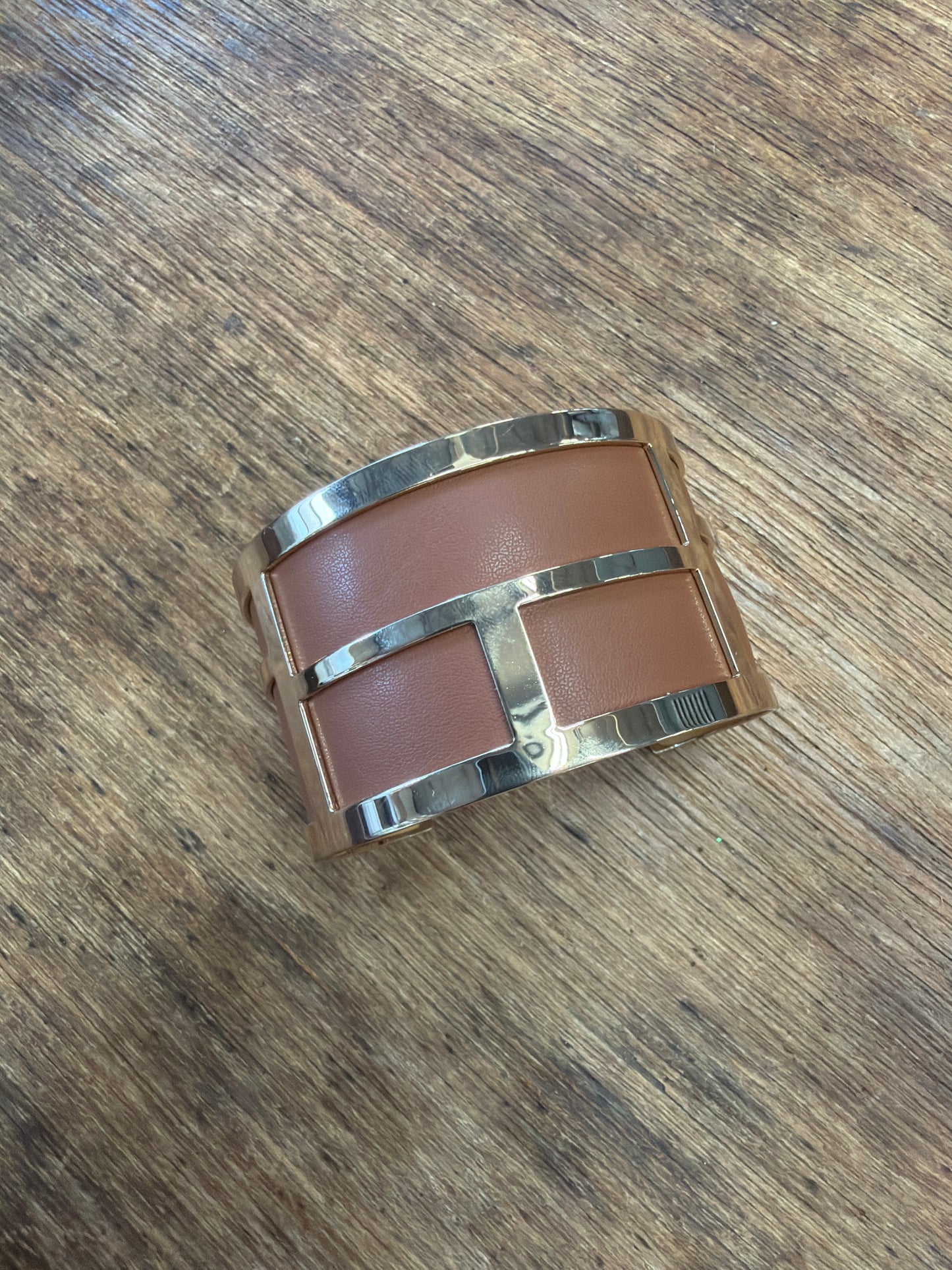 Brown and Gold cuff bracelet