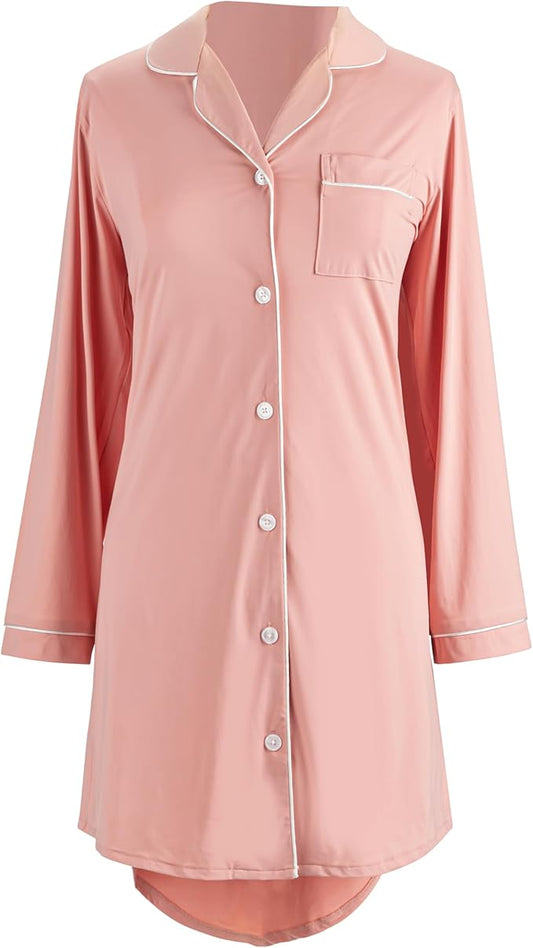 Cooling Night Shirts Long Sleeve