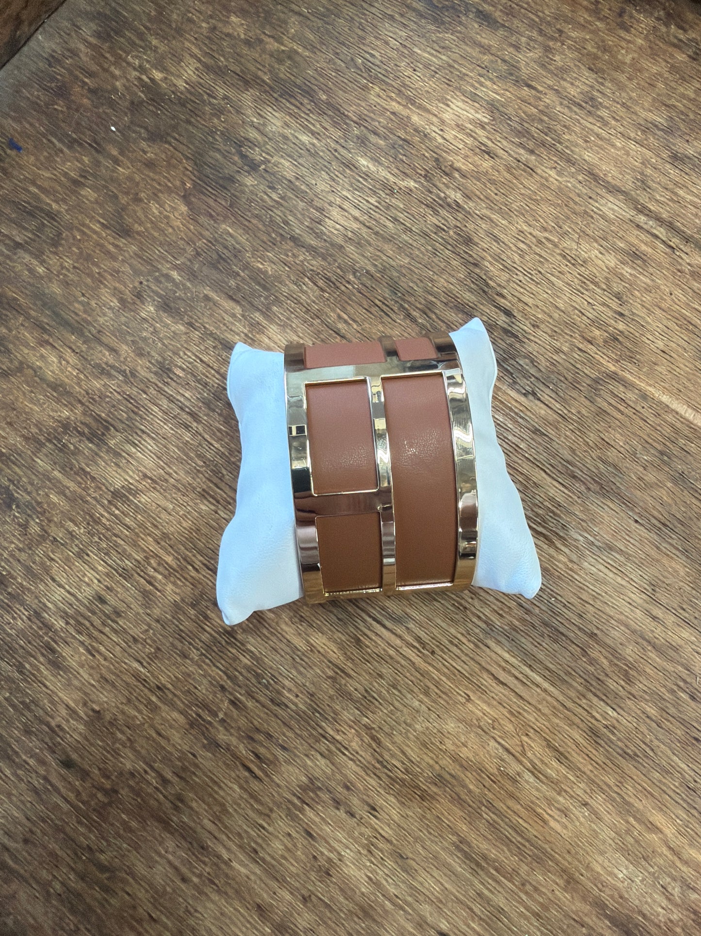 Brown and Gold cuff bracelet