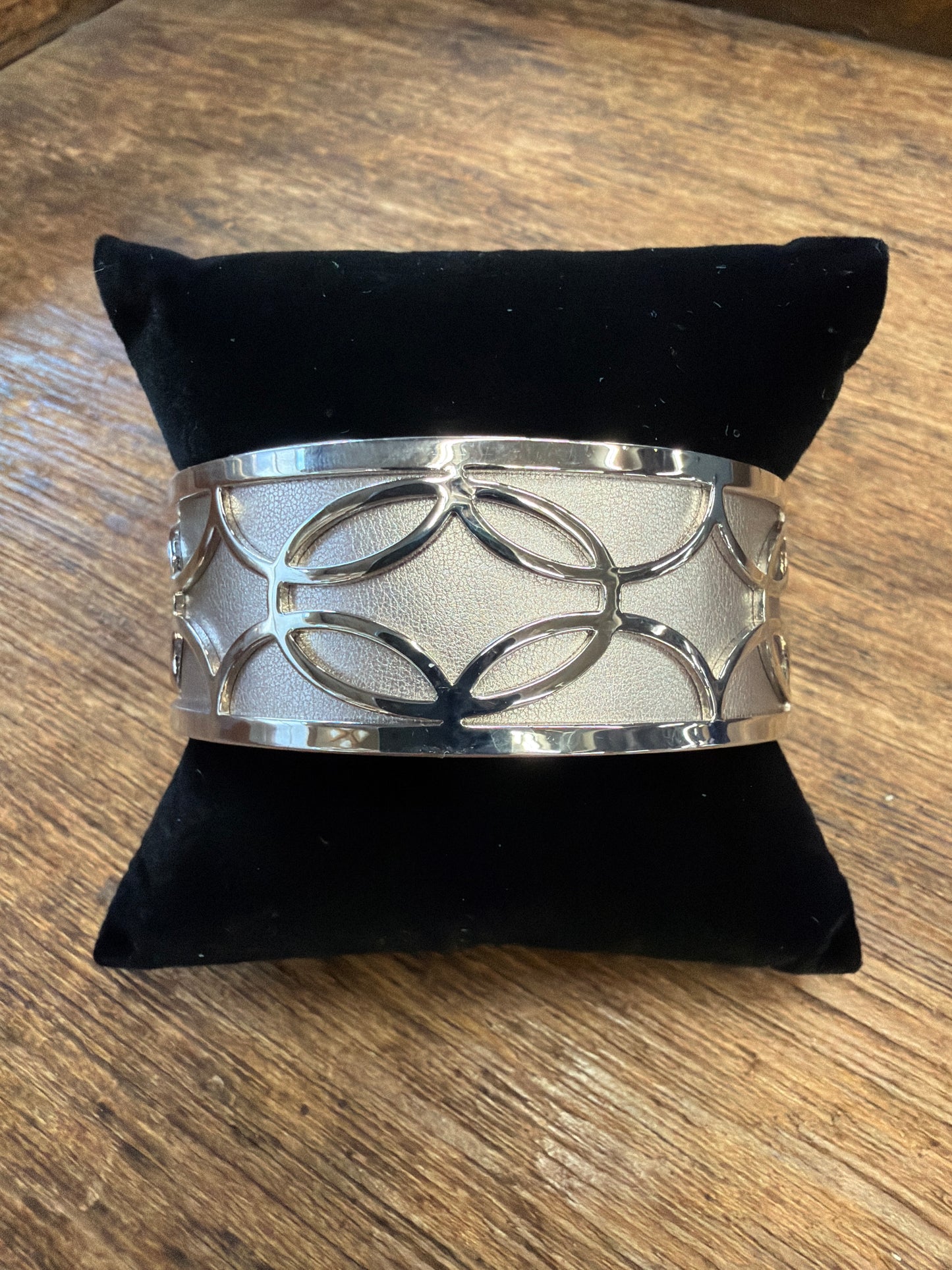 Gray and Silver Cuff Bracelet