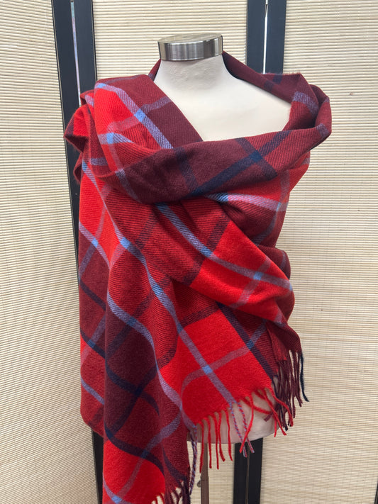 SCARF RED PLAID