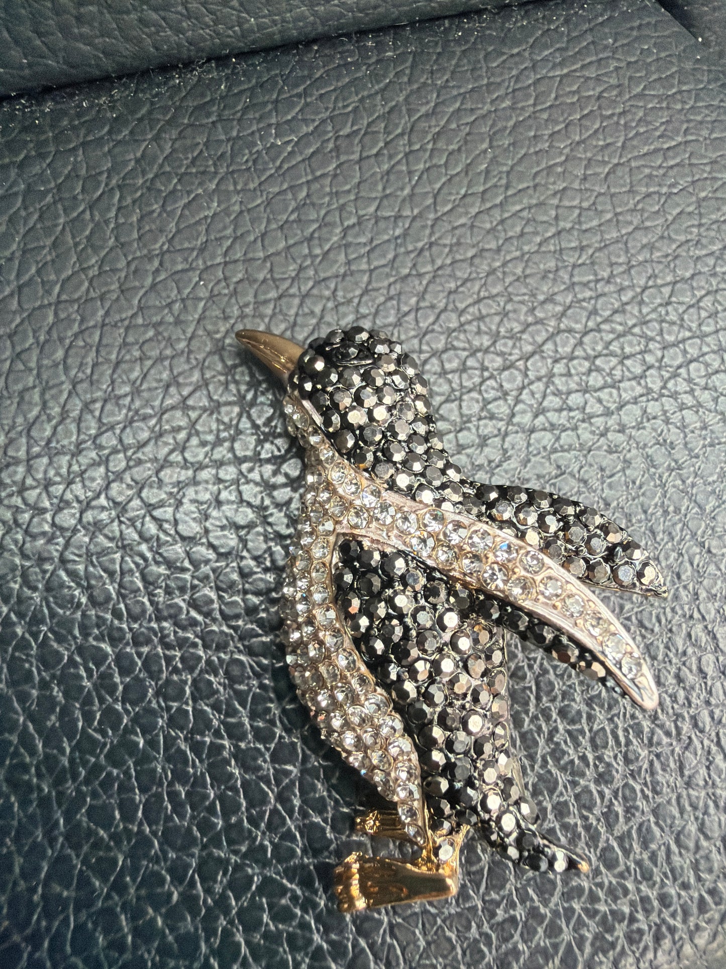 Penguin Jeweled Brooch