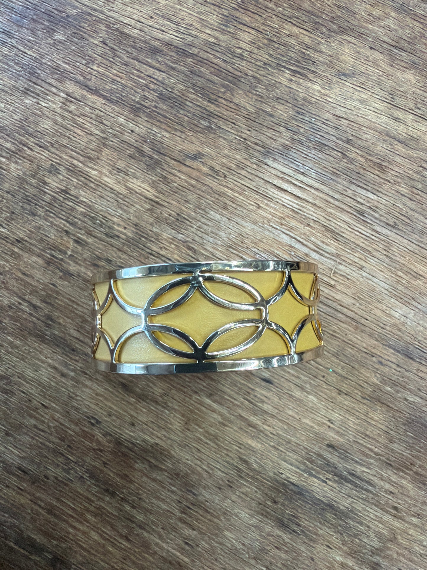 Yellow and Gold cuff bracelet