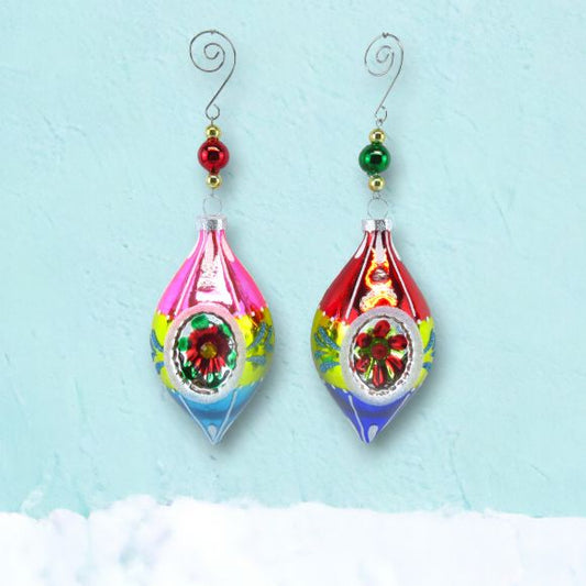 Vintage Teardrop Ornament - asst.