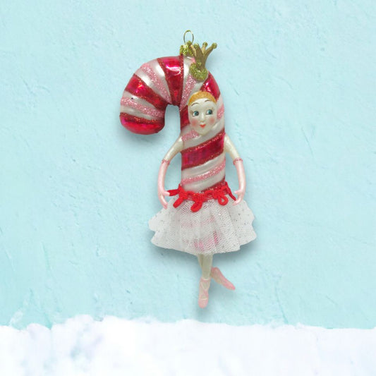Red Candy Cane Elf Ornament