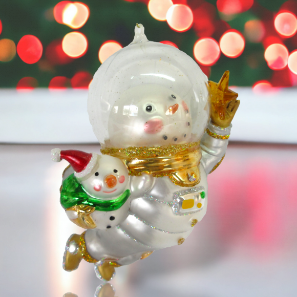Snowman in Space Suit Ornament