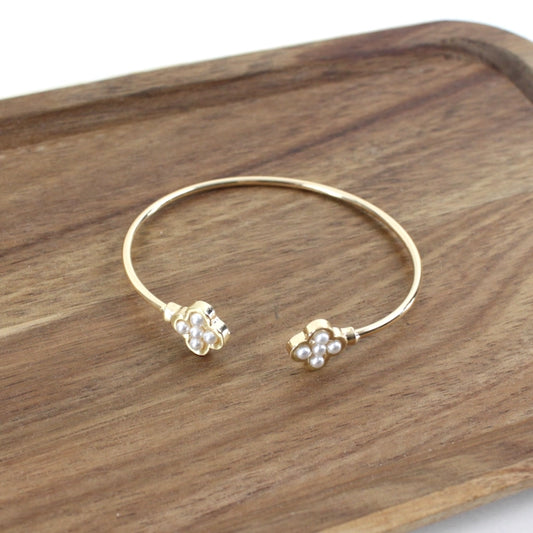 Clover Bangle Cuff Bracelet