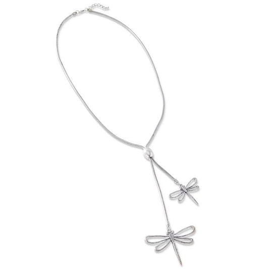 Two Dragonfly Necklace