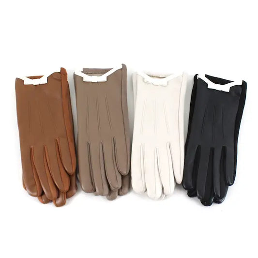 Glove with White Bow Detail