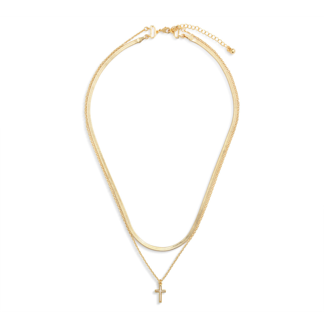 Layered Cross Necklace