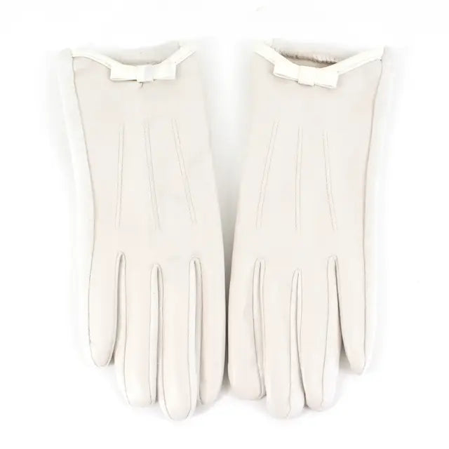 Glove with White Bow Detail