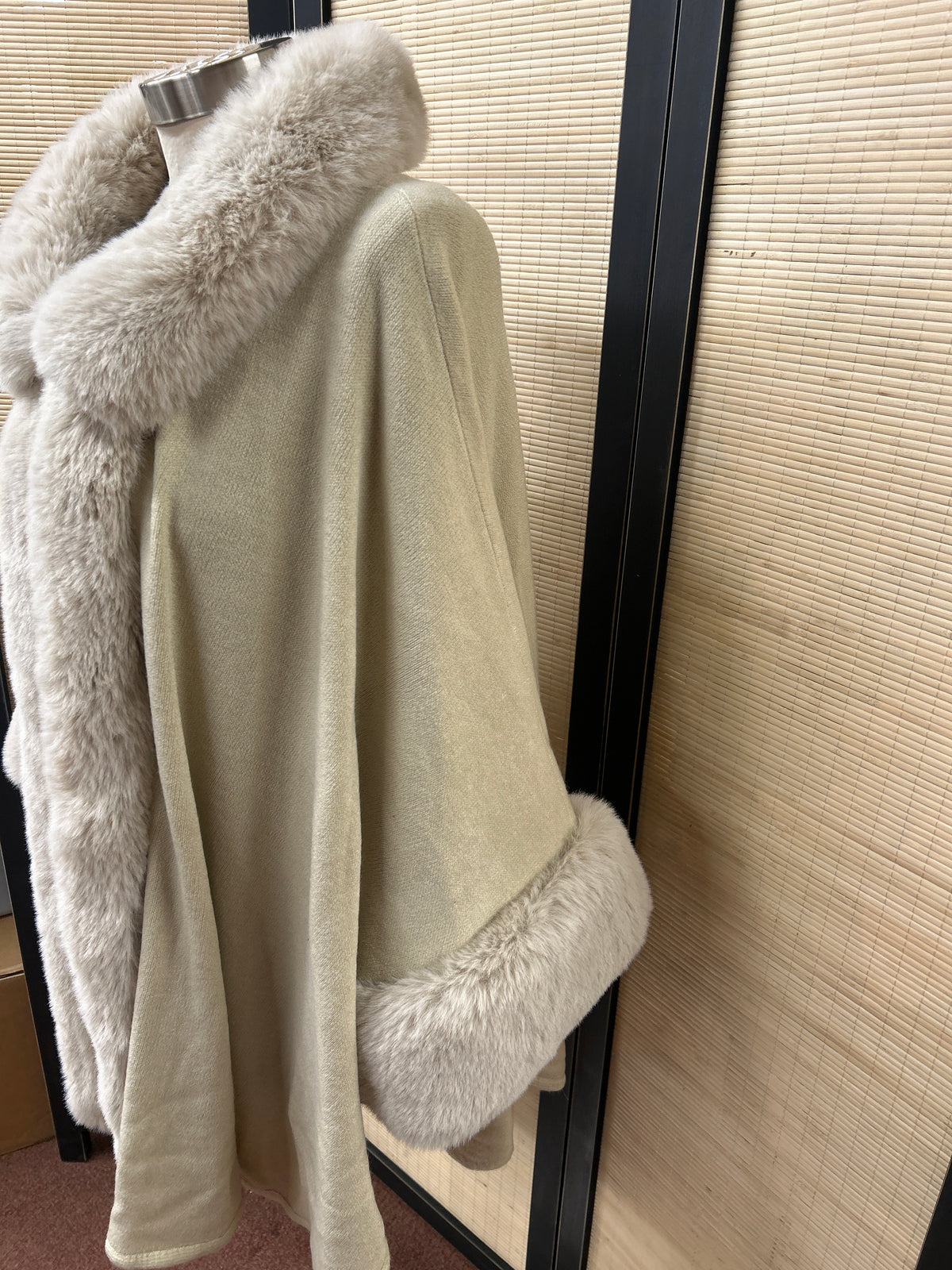Fur Trimmed Poncho
