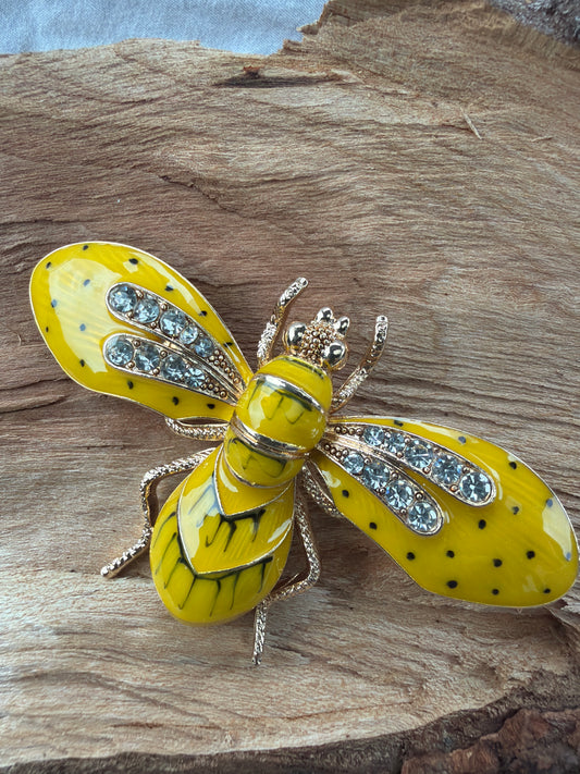 Yellow Bee Brooch
