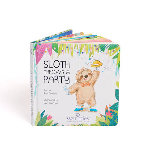 Warmies "Sloth Throws a Party" Board Book