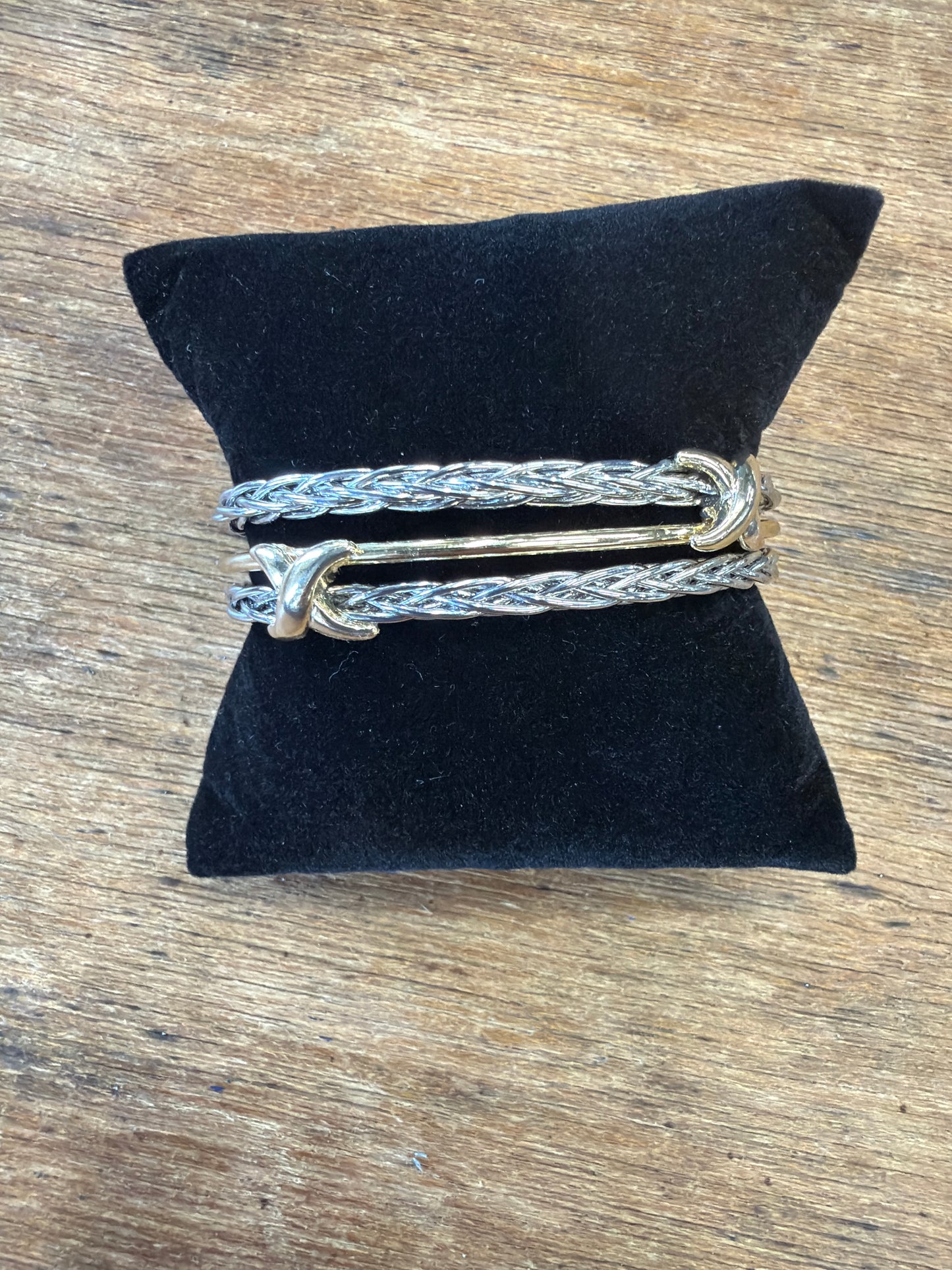 Gold and Silver cuff bracelet