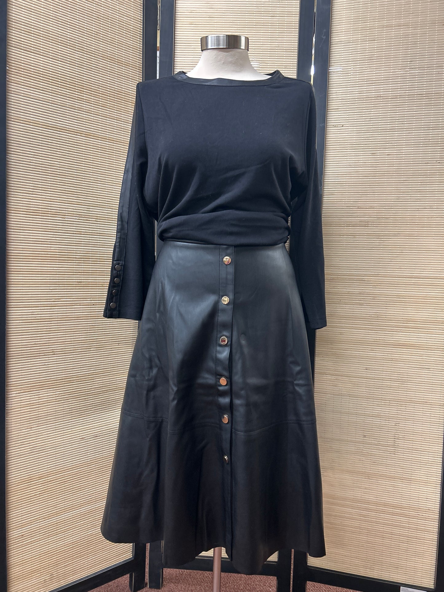 Faux Leather Skirt