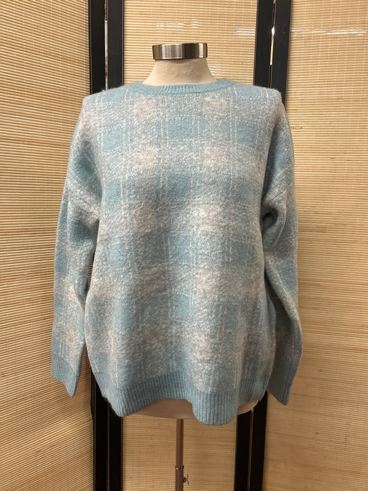 Blue & Gray Plaid Sweater
