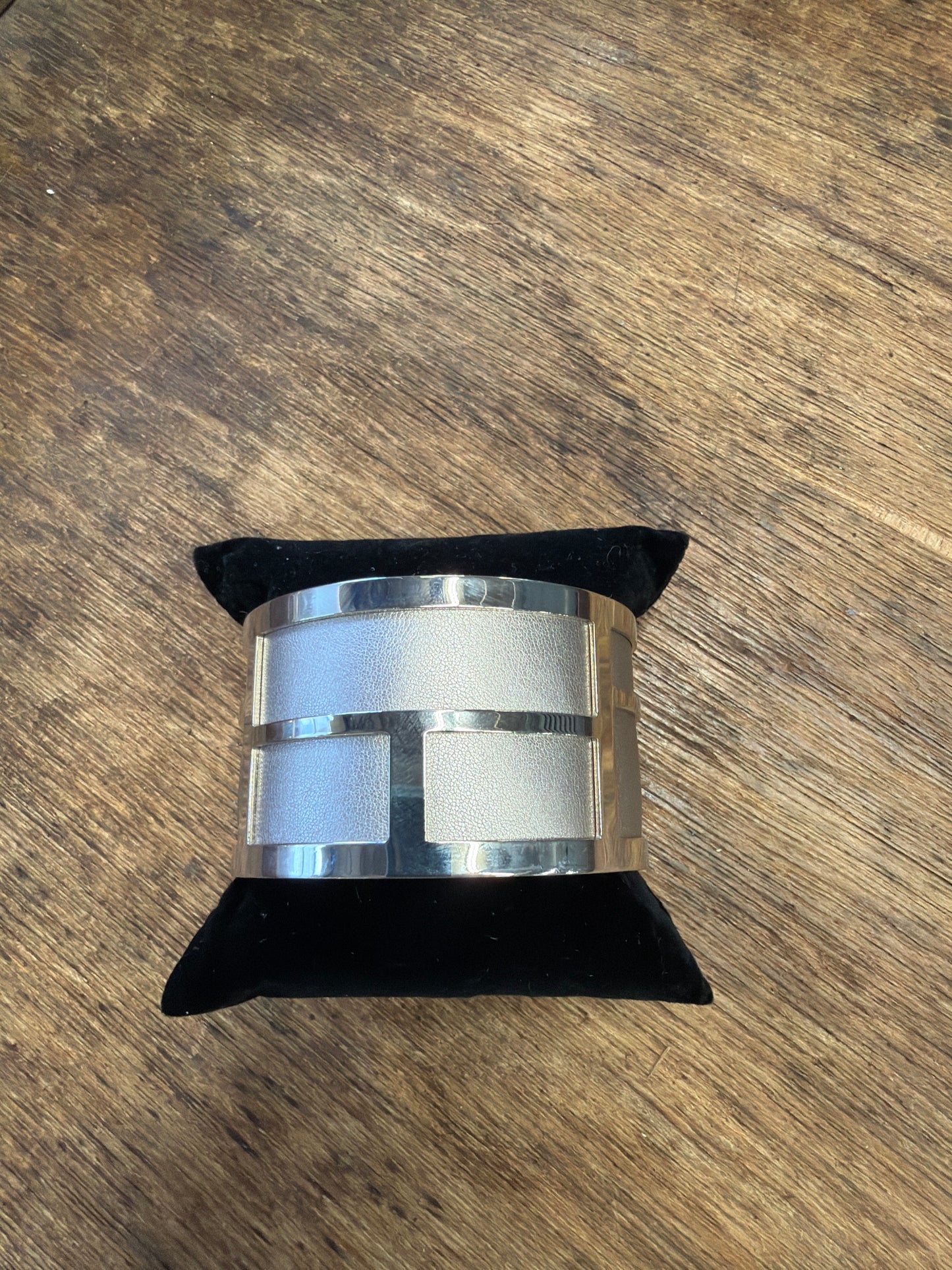 Gray and Silver cuff bracelet